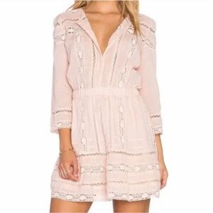 Tularosa Pink Lace Trim Dress